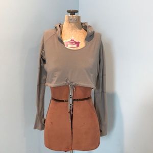 Om Girl Hooded Crop Tee